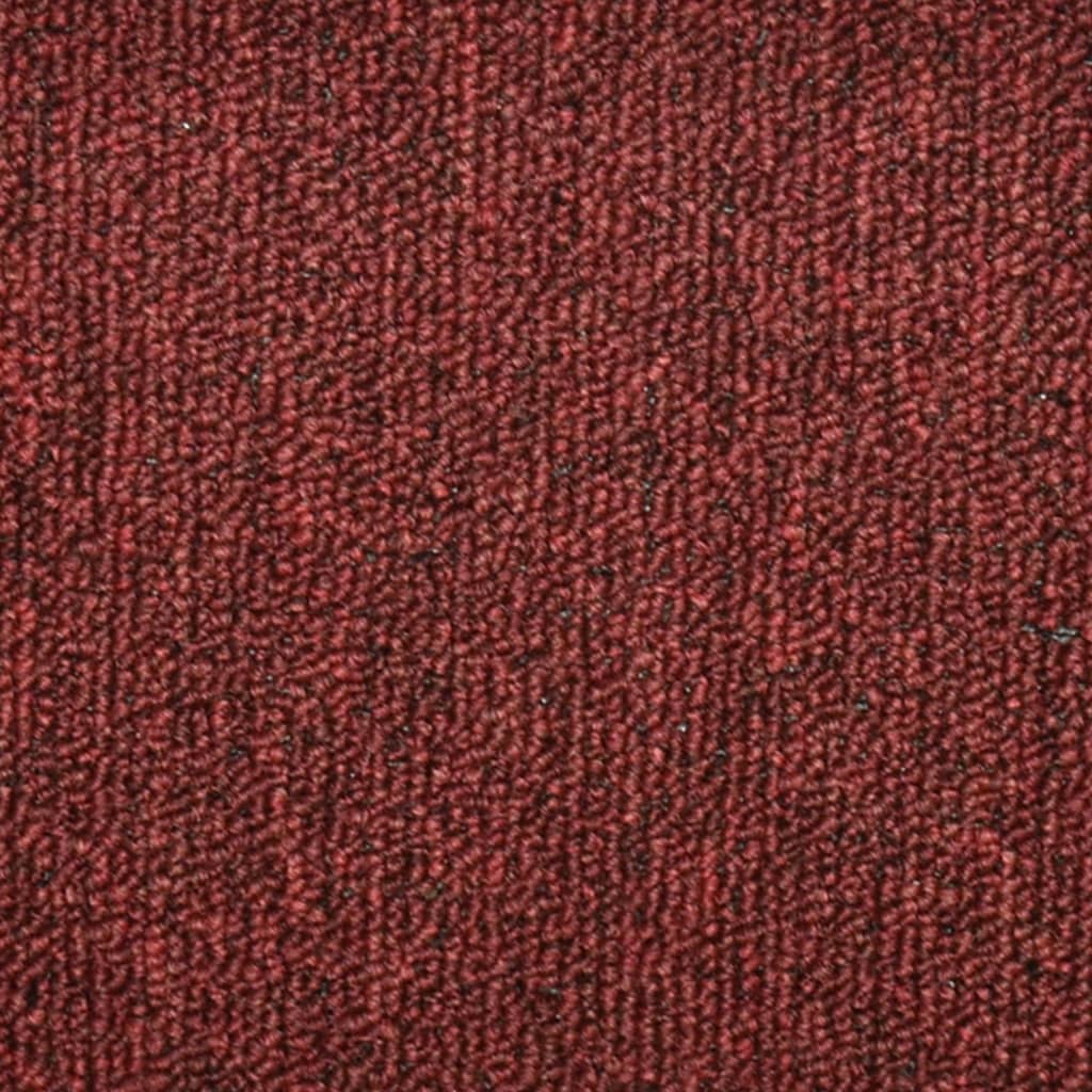 vidaXL Πατάκια Σκάλας Μοκέτα 15 τεμ. Κόκκινα 56 x 17 x 3 εκ.