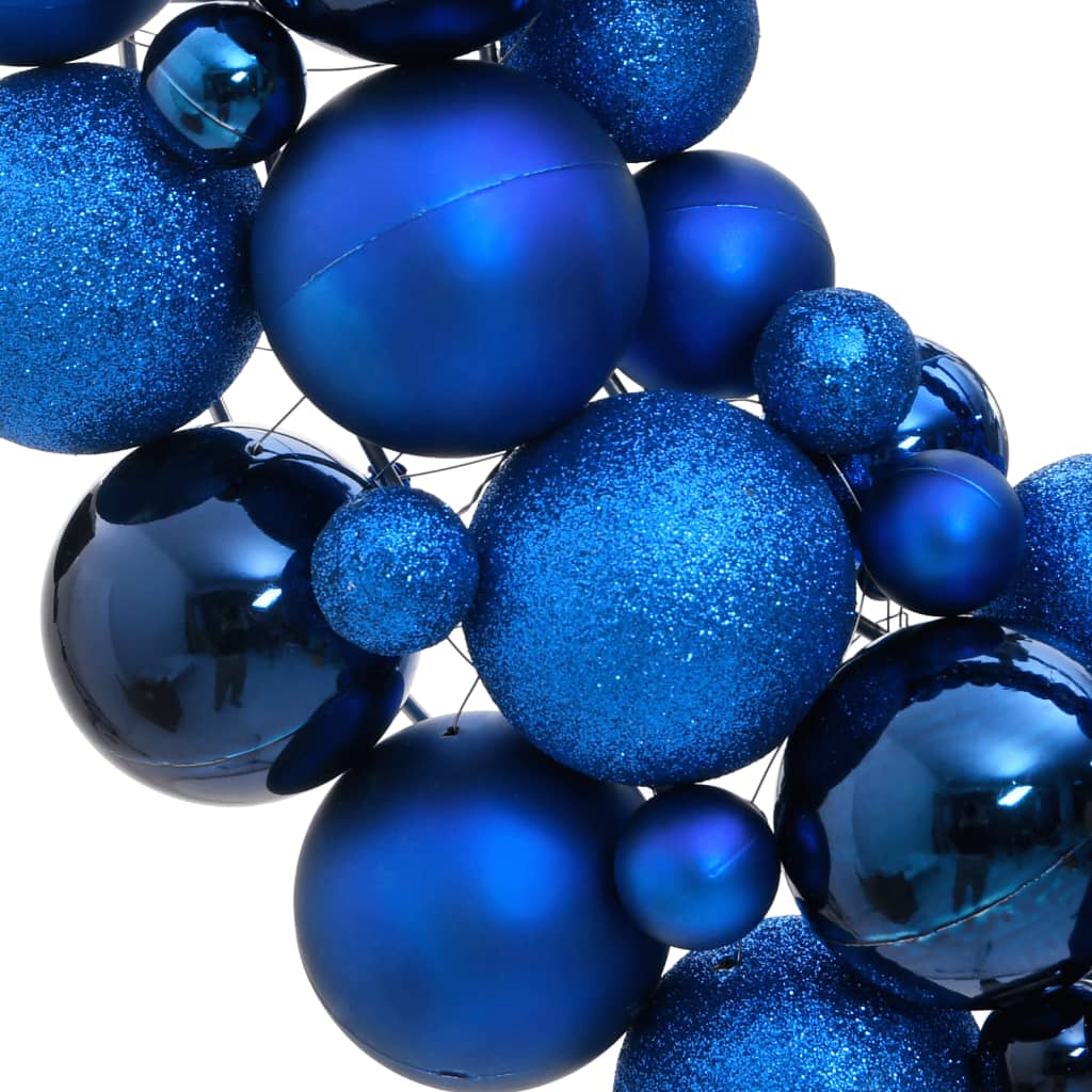 vidaXL Στεφάνι Χριστουγεννιάτικο Μπλε 45 εκ. από Πολυστυρένιο