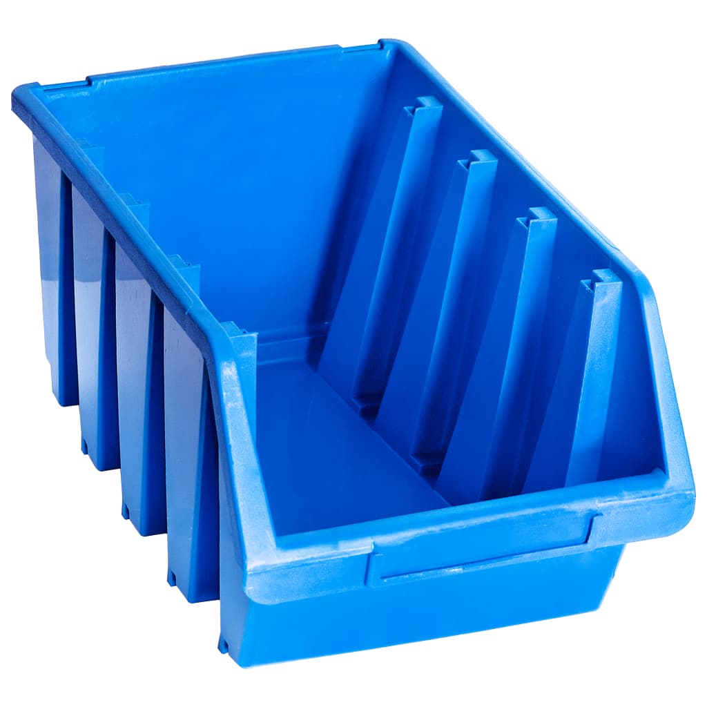 vidaXL Κουτιά Αποθήκευσης Στοιβαζόμενα 14 Τεμ. Μπλε από Πλαστικό