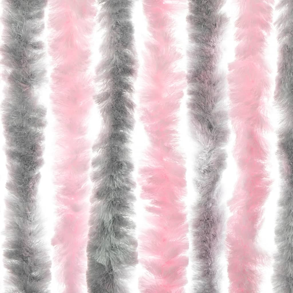 vidaXL Σήτα Εντόμων Ασημί Γκρι / Ροζ 100 x 200 εκ. από Σενίλ