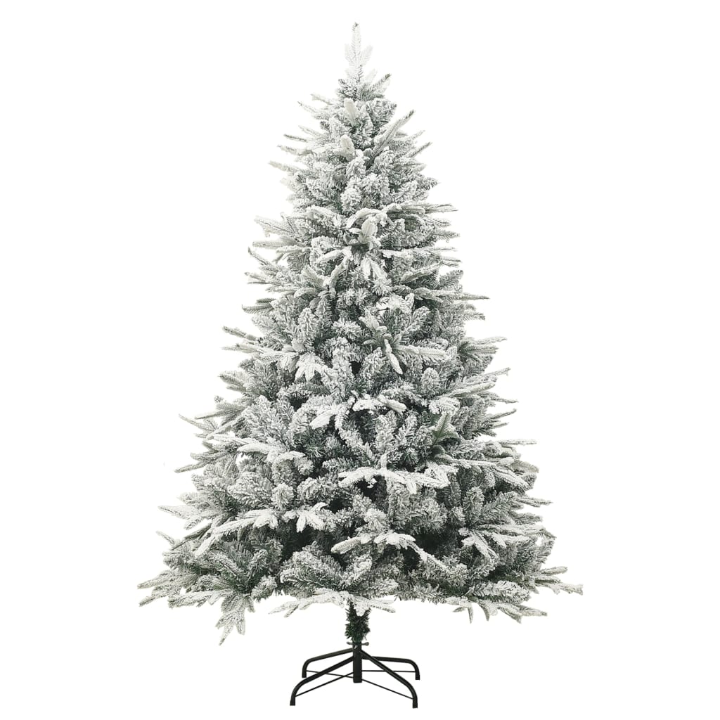 vidaXL Χριστουγεννιάτικο Δέντρο Τεχνητό με Χιόνι Πράσινο 150 εκ PVC&PE