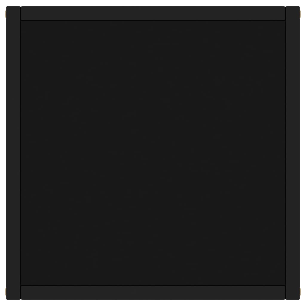 vidaXL Τραπεζάκι Σαλονιού Μαύρο 40 x 40 x 50 εκ. με Μαύρο Γυαλί