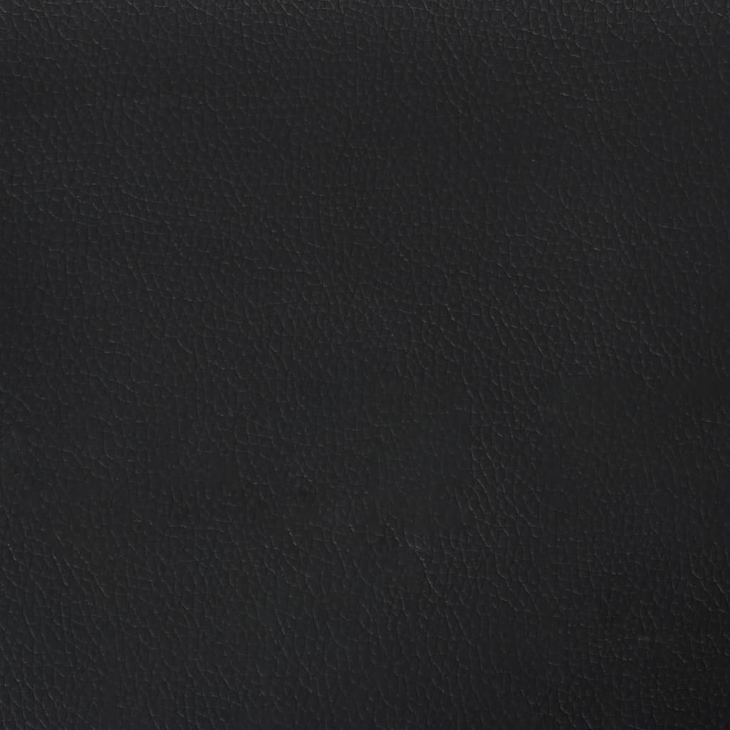 vidaXL Κεφαλάρι με Πτερύγια Μαύρο 93 x 23 x 118/128 εκ.Συνθετικό Δέρμα