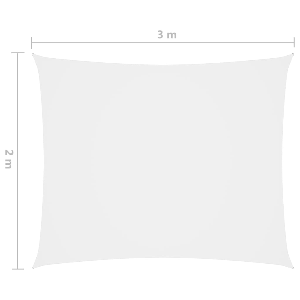 vidaXL Πανί Σκίασης Ορθογώνιο Λευκό 2 x 3 μ. από Ύφασμα Oxford