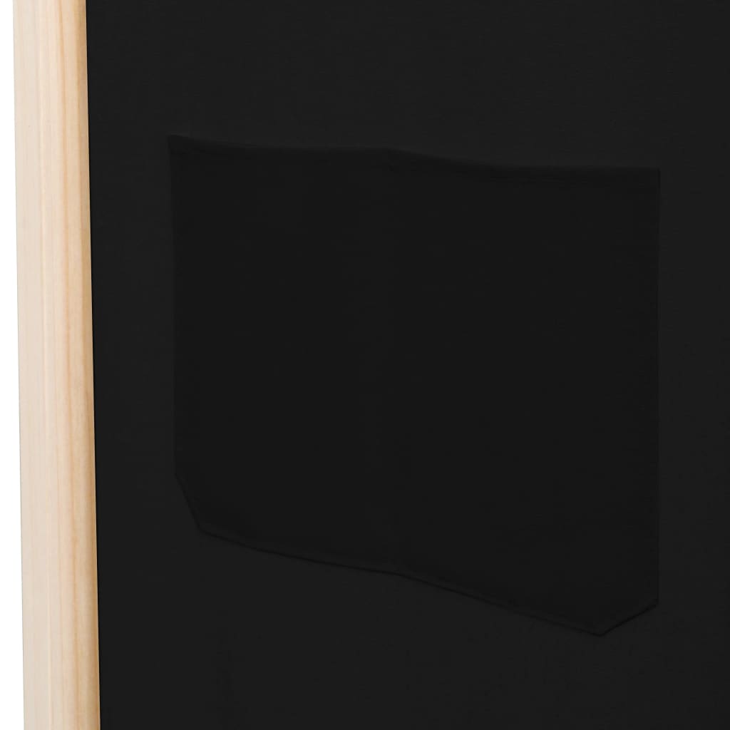 vidaXL Διαχωριστικό Δωματίου με 3 Πάνελ Μαύρο 120x170x4 εκ. Υφασμάτινο