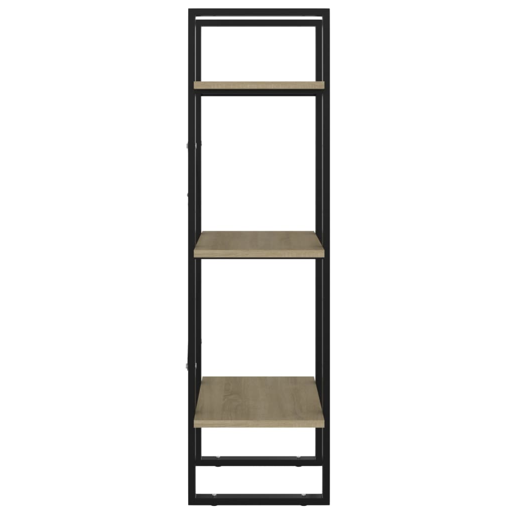 vidaXL Βιβλιοθήκη με 3 Ράφια Sonoma Δρυς 40x30x105 εκ. από Μοριοσανίδα