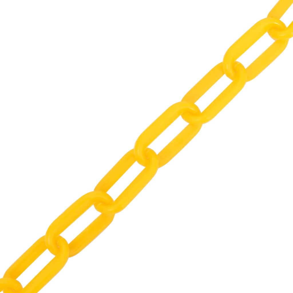 vidaXL Αλυσίδα Σήμανσης Κίτρινη 100 μ. Ø8 χιλ. Πλαστική