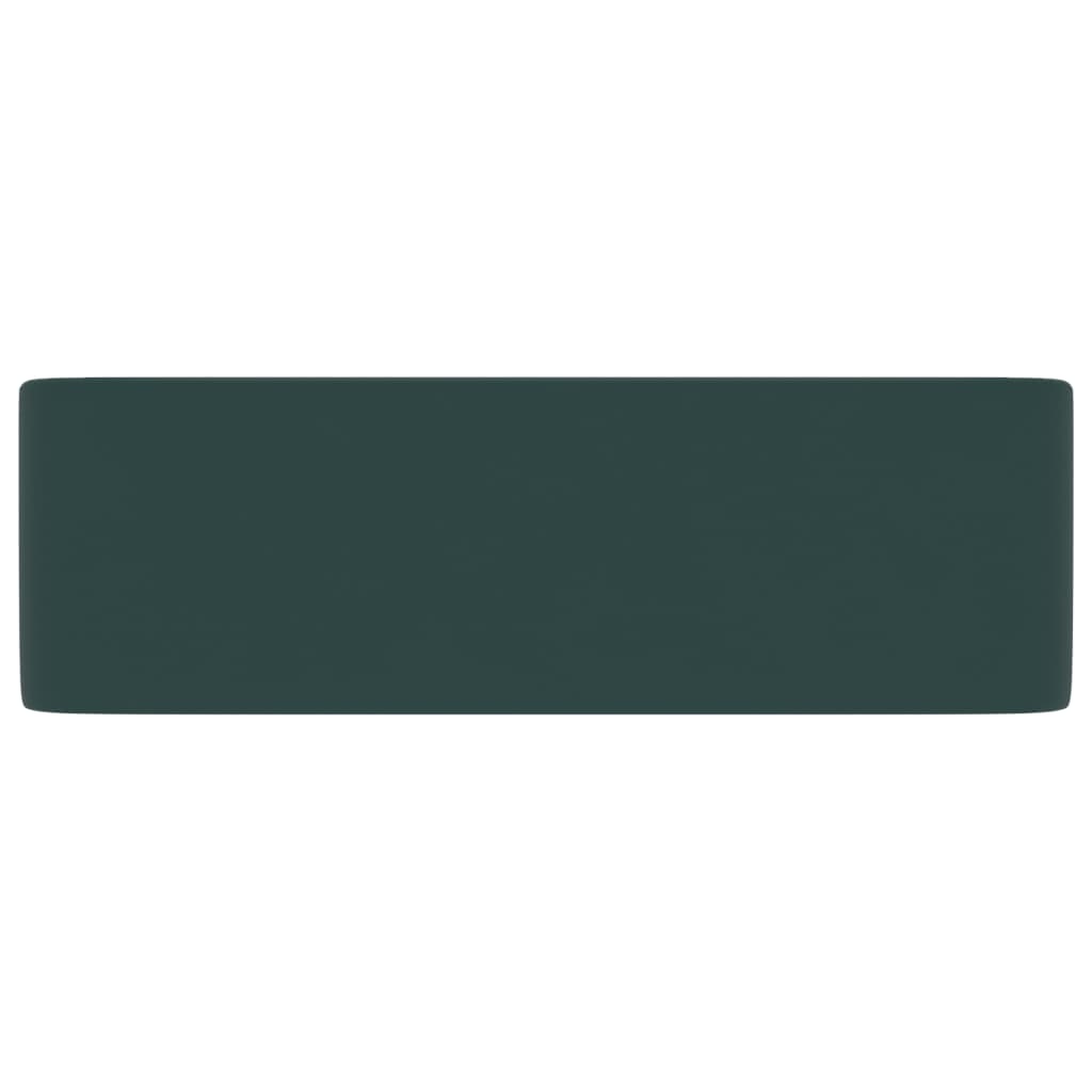 vidaXL Νιπτήρας Πολυτελής Σκούρο Πράσινο Ματ 41x30x12 εκ. Κεραμικός