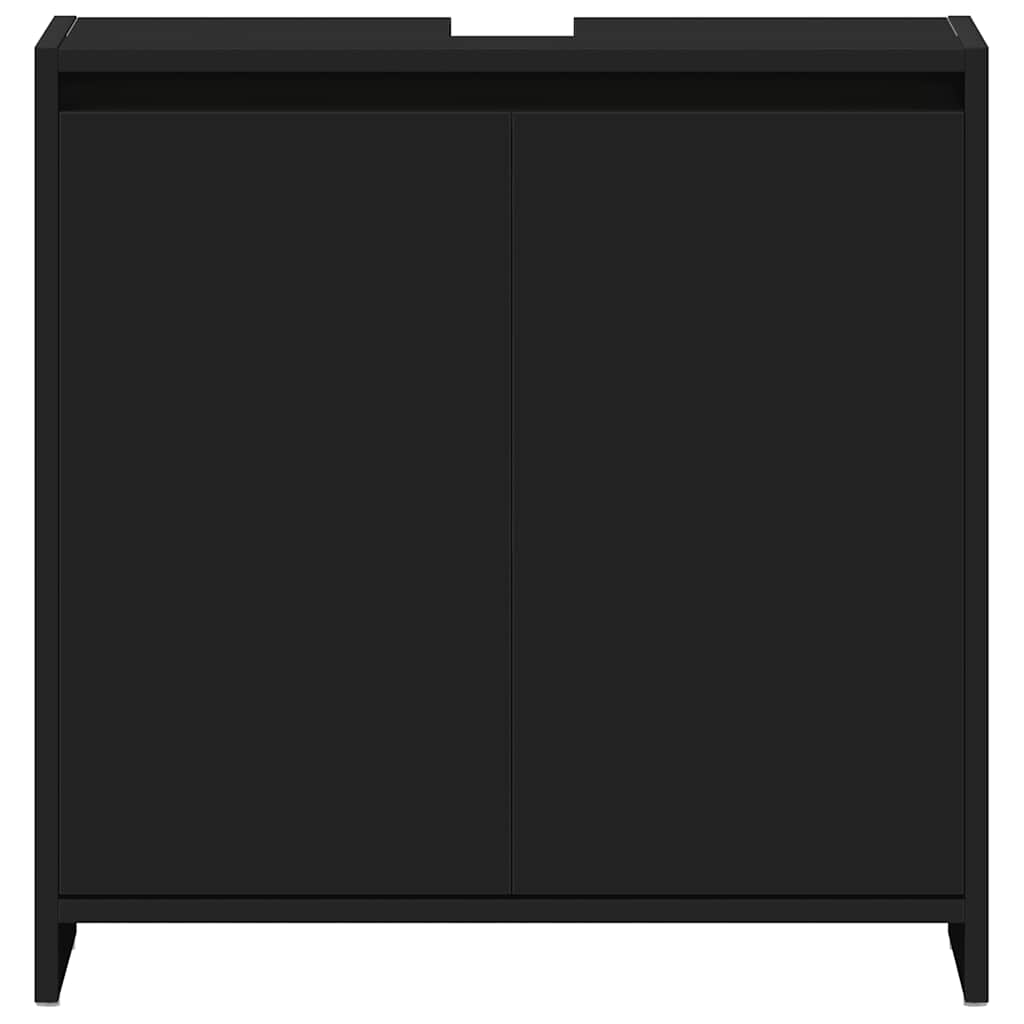 vidaXL Ντουλάπι Νιπτήρα Μαύρο 60 x 33 x 61 εκ. από Επεξ. Ξύλο