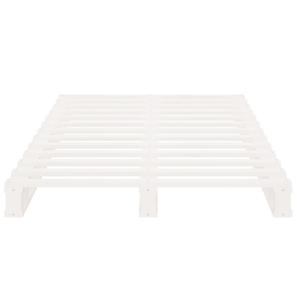 vidaXL Κρεβάτι Παλέτες Λευκό 75 x 190 εκ. Μασίφ Πεύκο Small Single