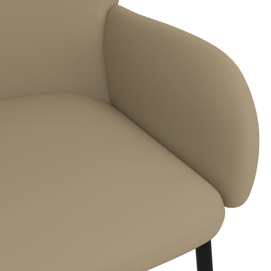 vidaXL Καρέκλες Τραπεζαρίας 2 τεμ. Χρώμα Καπουτσίνο Συνθετικό Δέρμα