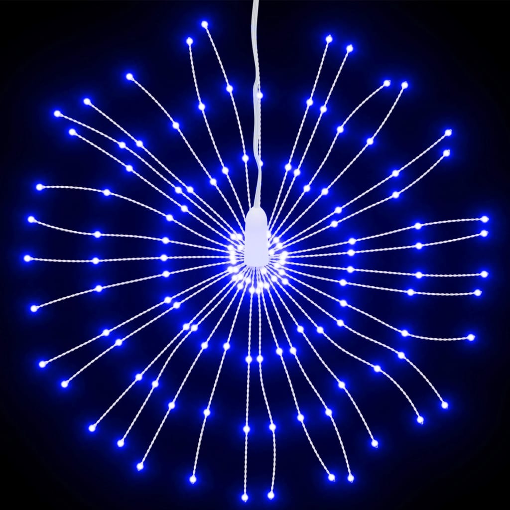 vidaXL Φωτάκια Χριστουγεννιάτικα 2 τεμ. 140 LED Μπλε 17 εκ.