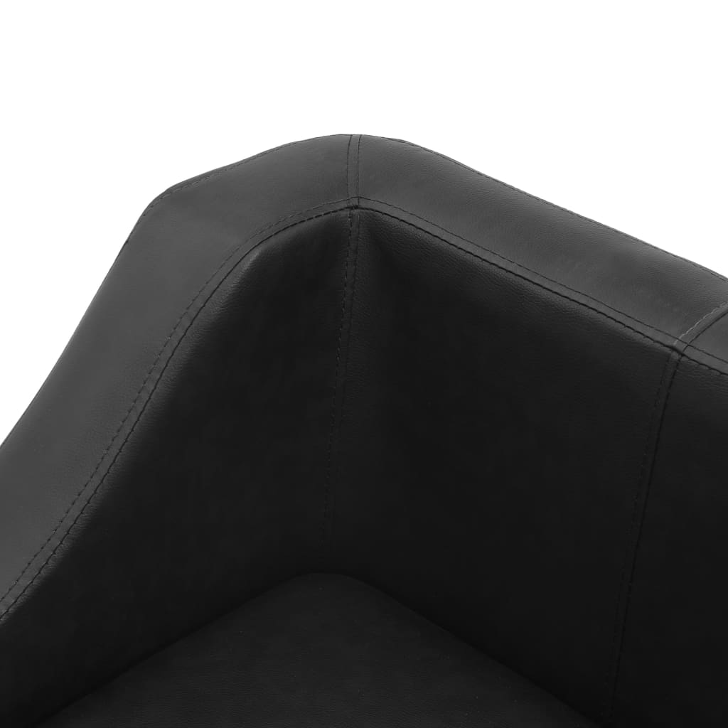 vidaXL Καναπές-Κρεβάτι Σκύλου Μαύρος 67x52x40 εκ. από Συνθετικό Δέρμα