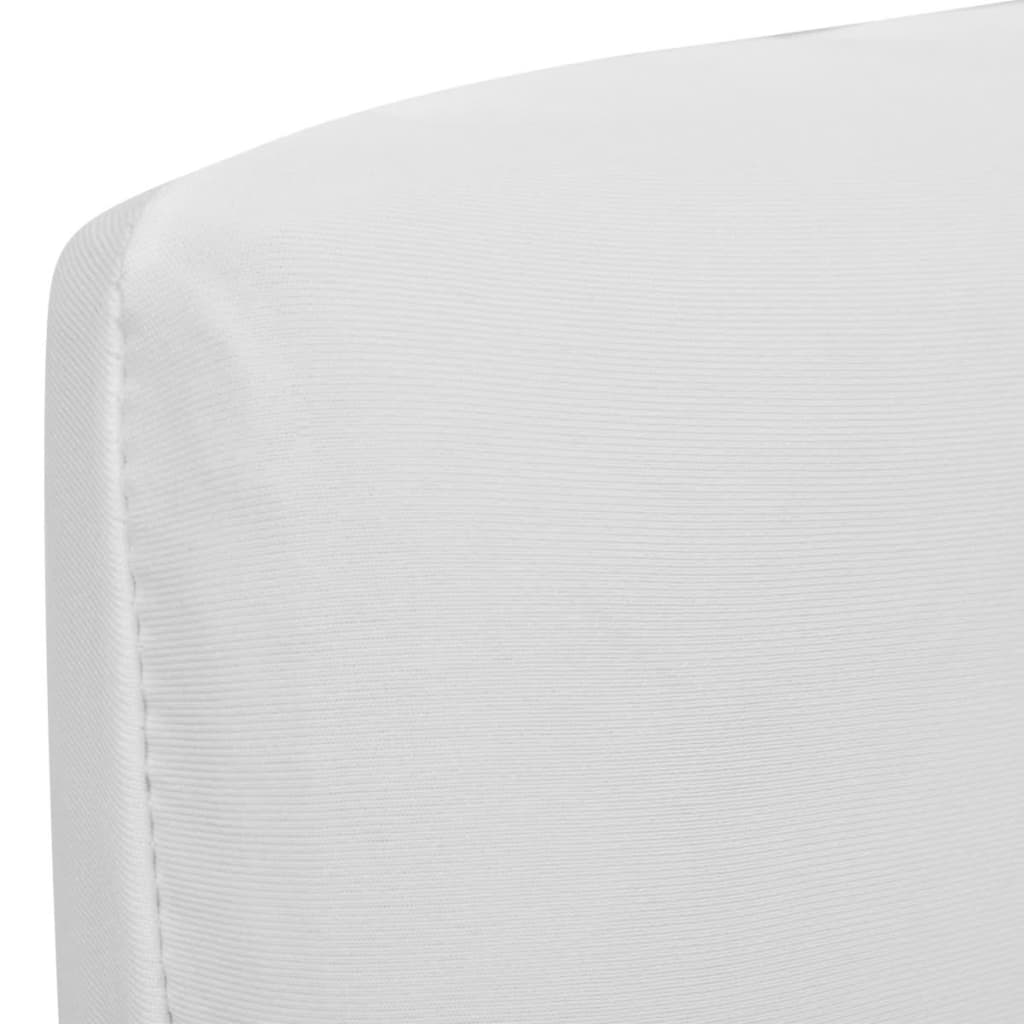 Κάλυμμα Καρέκλας Ελαστικό Ίσιο 6 τεμ. Λευκό