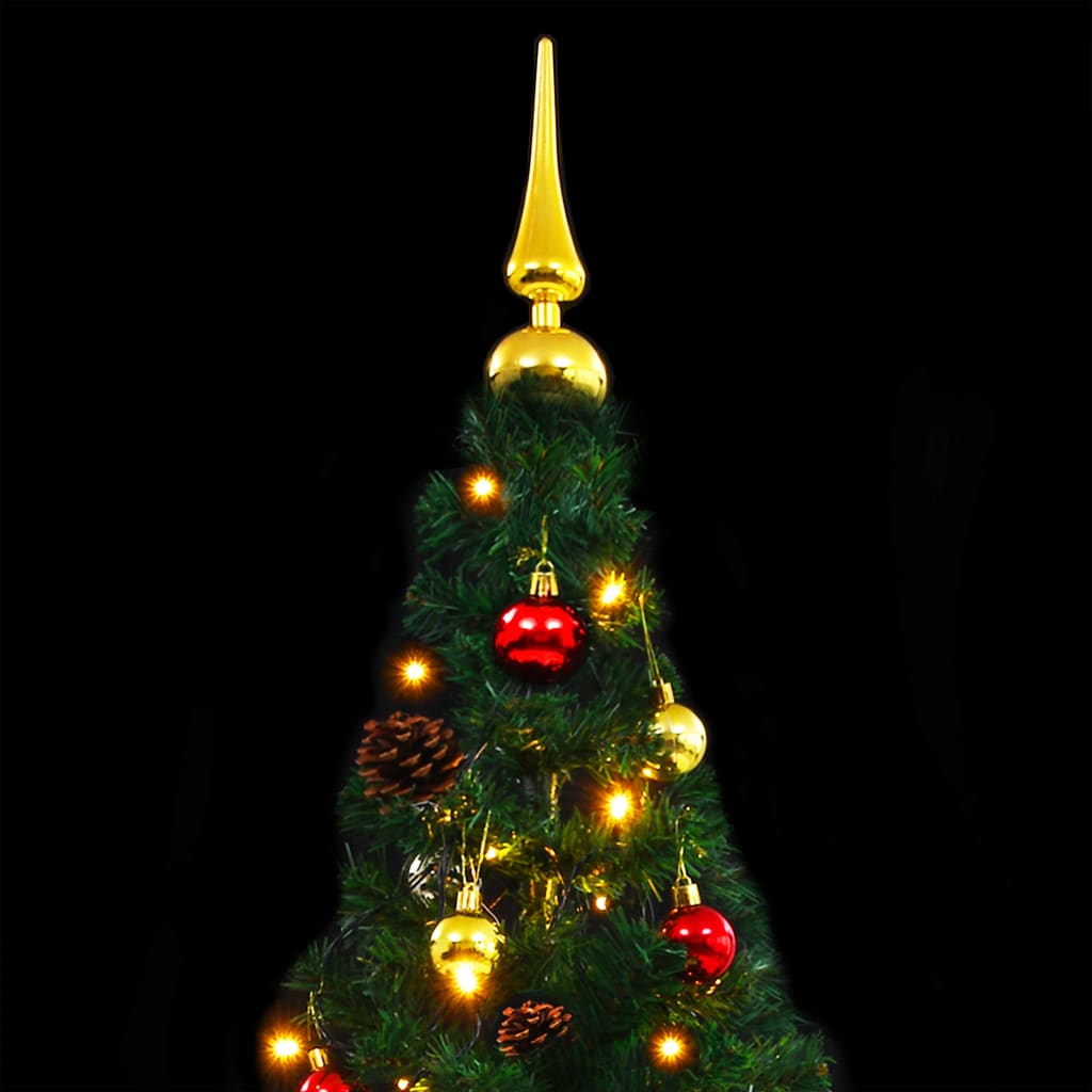 vidaXL Χριστουγεν. Δέντρο Προφωτισμένο Τεχνητό Μπάλες Πράσινο 210εκ