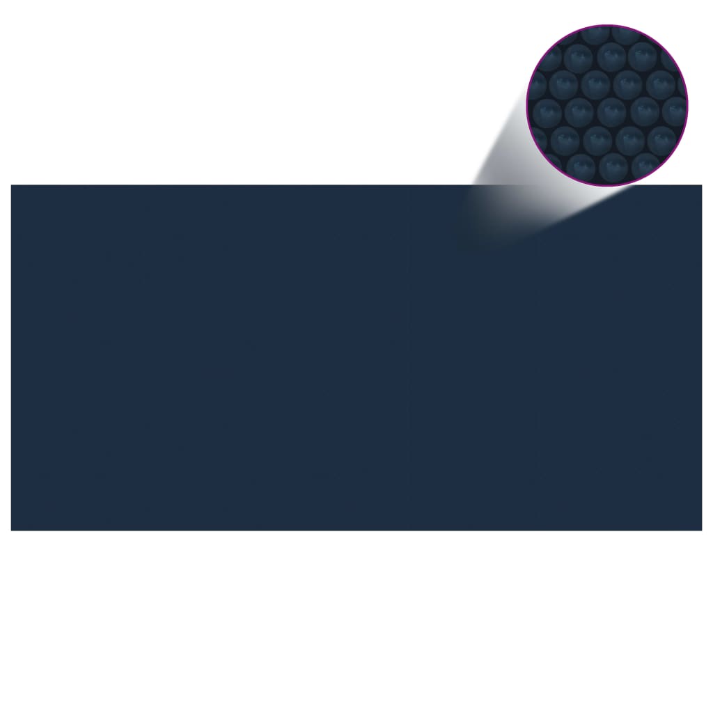 vidaXL Κάλυμμα Πισίνας Ηλιακό Μαύρο/Μπλε 1000x500 εκ. Πολυαιθυλένιο