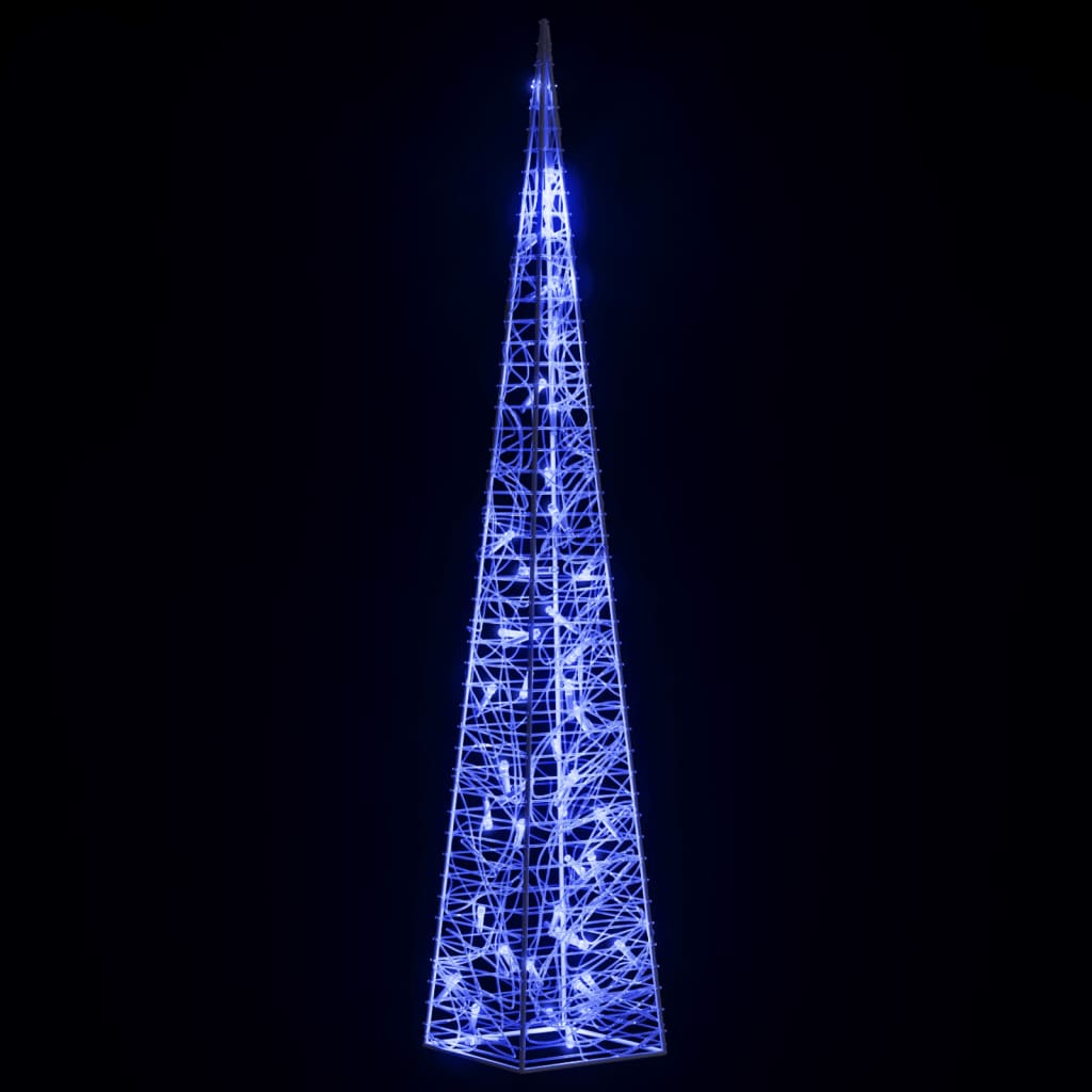 vidaXL Κώνος Διακοσμητικός LED Στρογγυλός Ακρυλικός Μπλε 90 εκ
