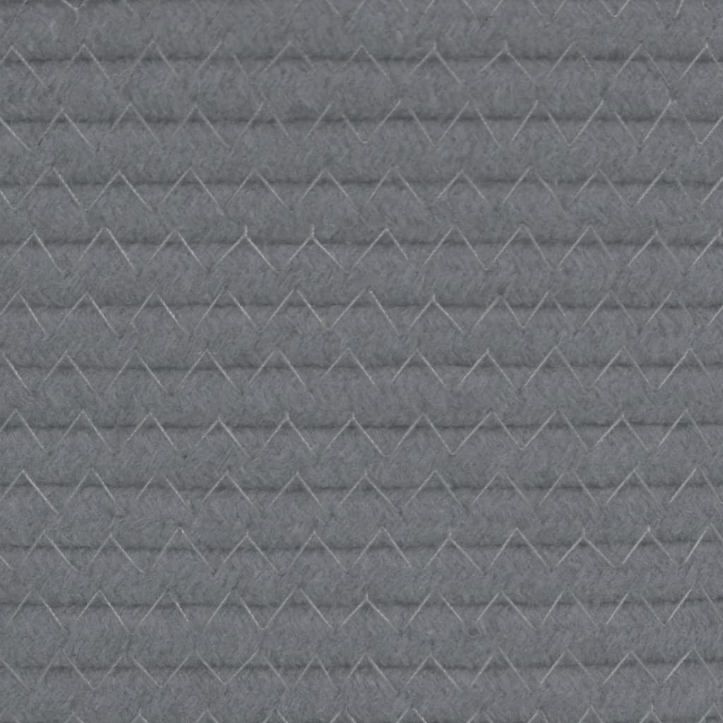 vidaXL Καλάθια Αποθήκευσης 2 τεμ. Γκρι/Λευκό Ø28 x 28 εκ. Βαμβακερά
