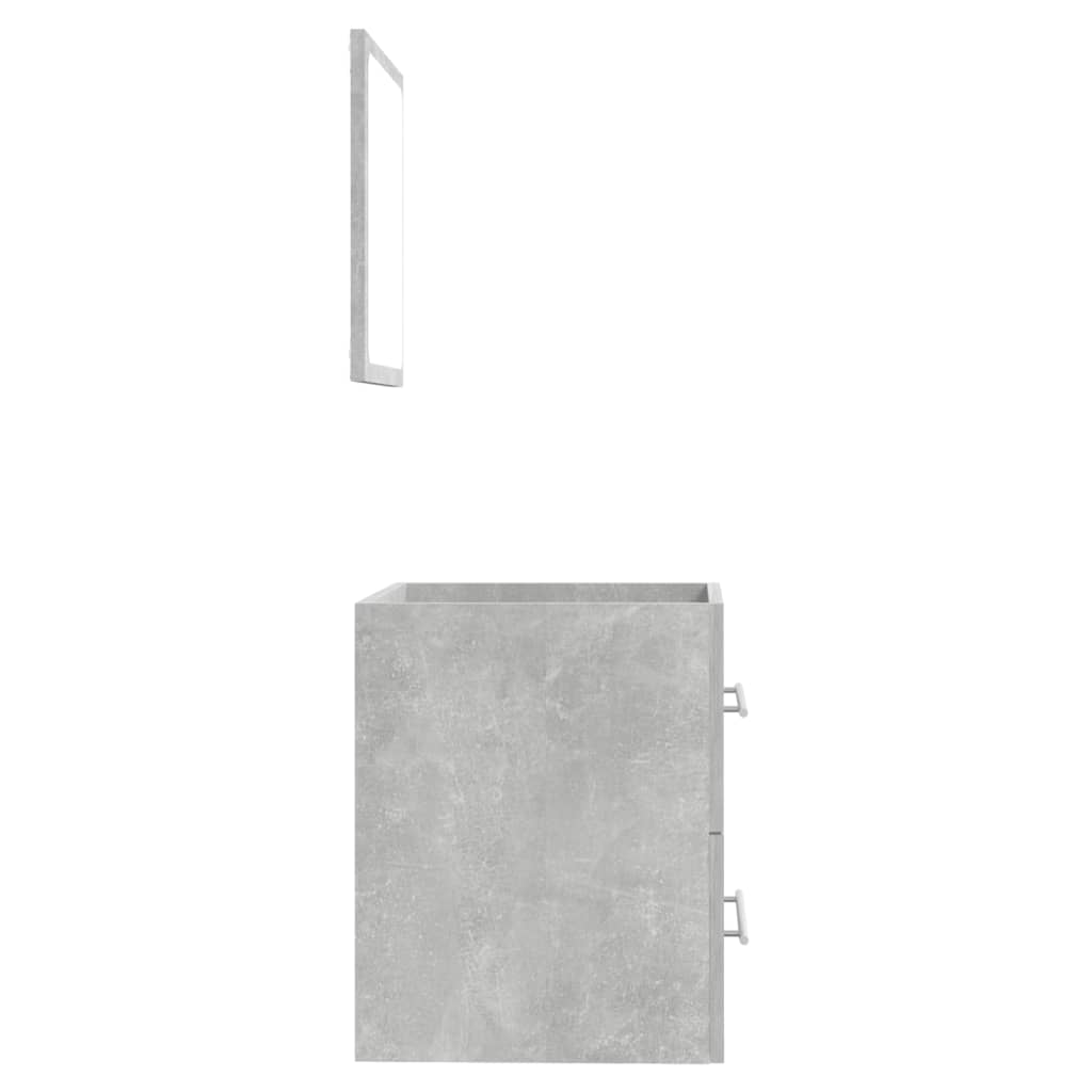 vidaXL Ντουλάπι Μπάνιου με Καθρέφτη Γκρι Σκυροδέματος 41x38,5x48 εκ.