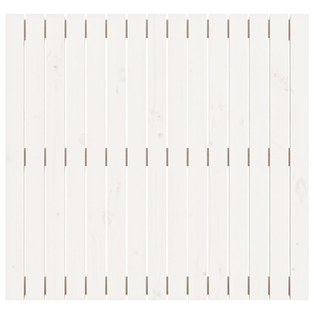 vidaXL Κεφαλάρι Τοίχου Λευκό 95,5x3x90 εκ. από Μασίφ Ξύλο Πεύκου