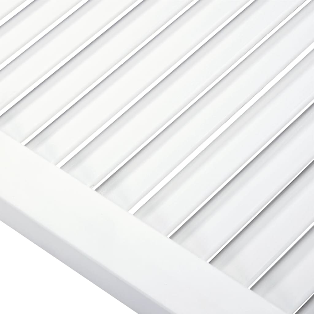 vidaXL Πορτάκι με Περσίδες Λευκό 99,3 x 59,4 εκ. από Μασίφ Ξύλο Πεύκου