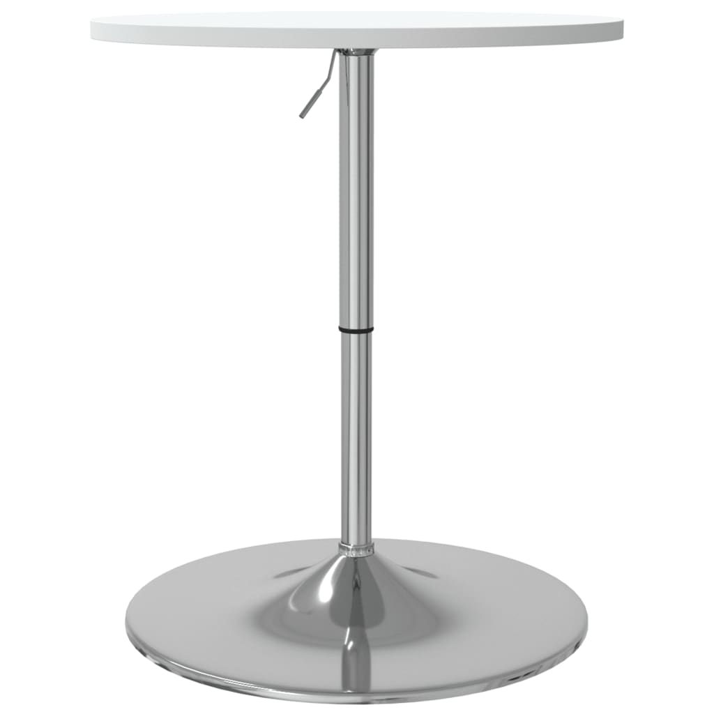 vidaXL Τραπέζι Μπαρ Λευκό 60x60x90 εκ. Επ. Ξύλο / Επιχρωμιωμένο Ατσάλι