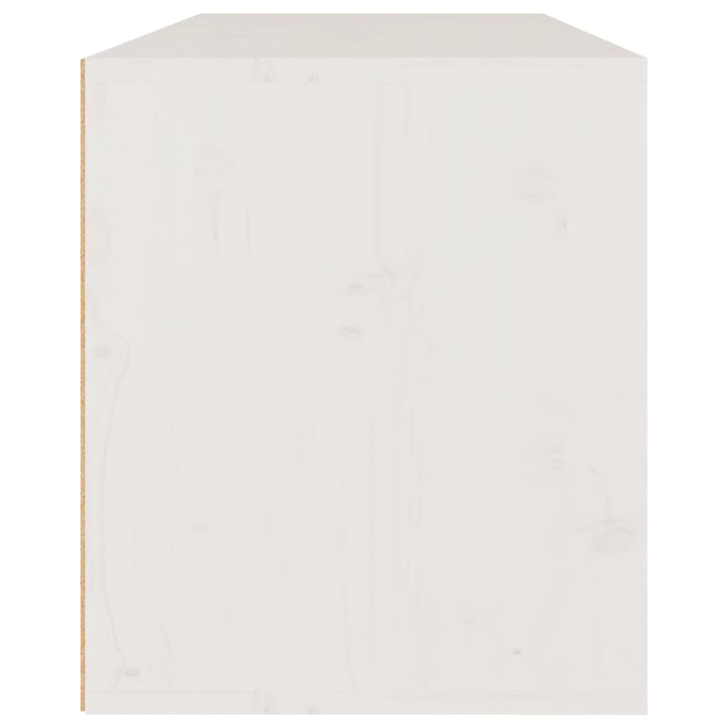 vidaXL Ντουλάπι Τοίχου Λευκό 80 x 30 x 35 εκ. από Μασίφ Ξύλο Πεύκου