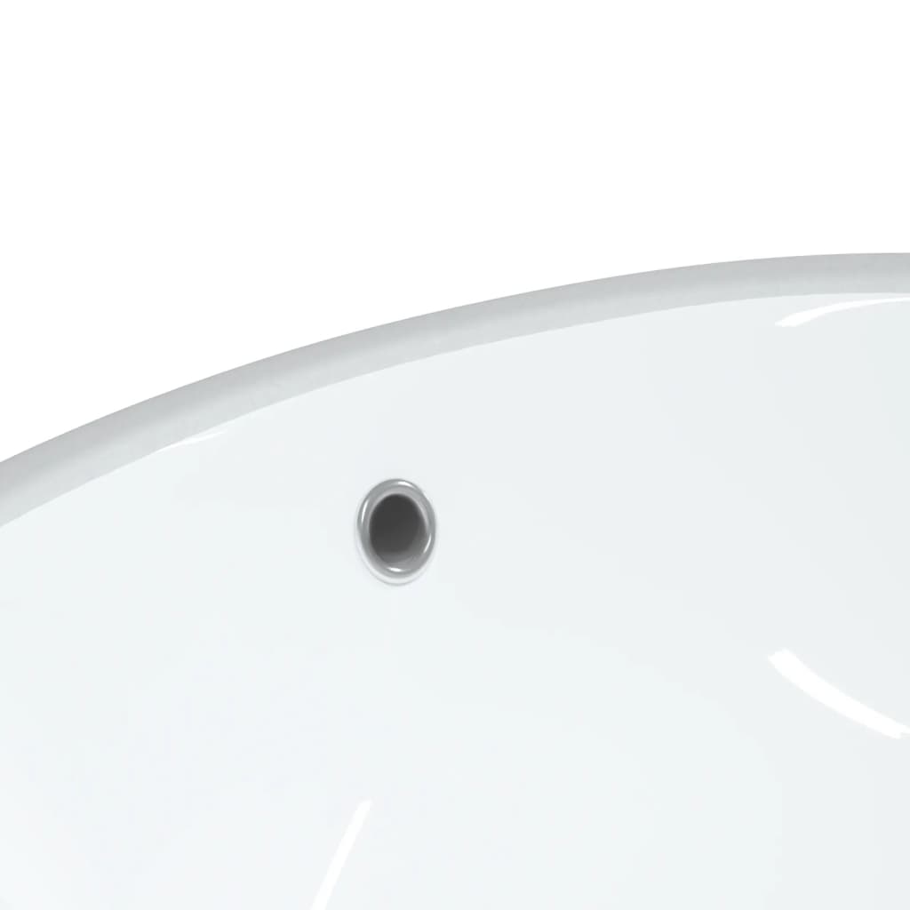 vidaXL Νιπτήρας Μπάνιου Οβάλ Λευκός 33 x 29 x 16,5 εκ. Κεραμικός
