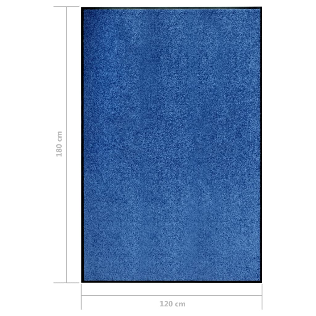 vidaXL Πατάκι Εισόδου Πλενόμενο Μπλε 120 x 180 εκ.