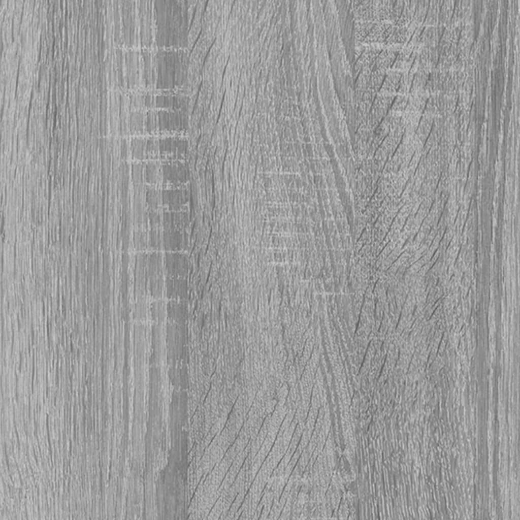 vidaXL Παπουτσοθήκη με Καθρέφτη 2 Επιπέδων Γκρι Sonoma 63x17x67 εκ.