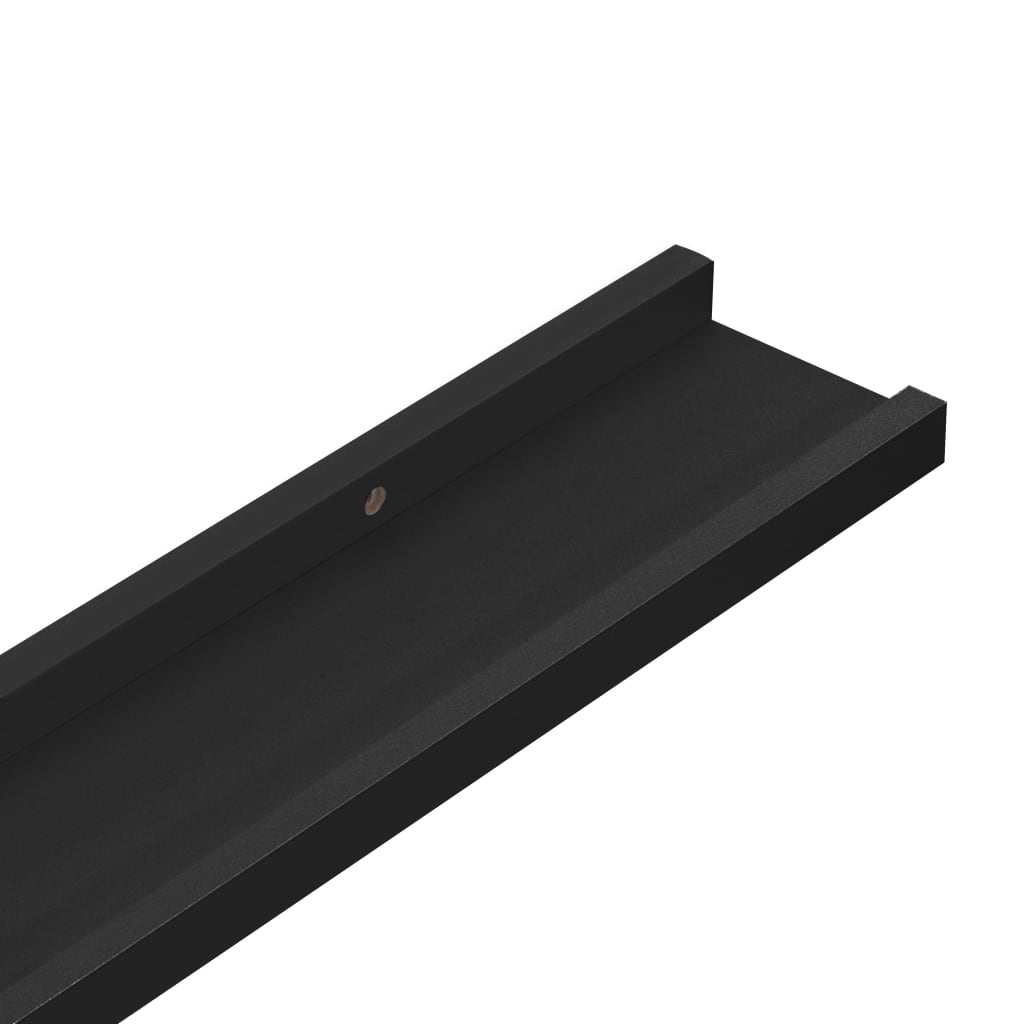 vidaXL Ράφια για Κορνίζες 2 τεμ. Μαύρα 60 x 9 x 3 εκ. από MDF