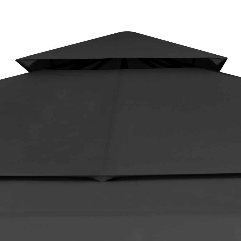vidaXL Κιόσκι με 2 Επεκτεινόμενες Οροφές Ανθρακί 3x3x2,75 μ. 180 γρ/μ²