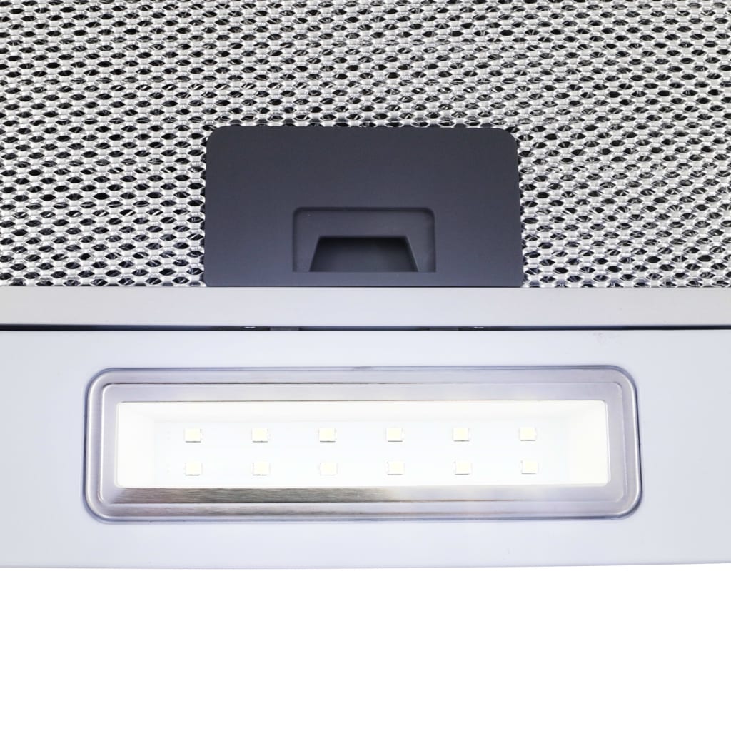 vidaXL Απορροφητήρας Τοίχου RGB LED 90 εκ. Ανοξ. Ατσάλι & Ψημένο Γυαλί