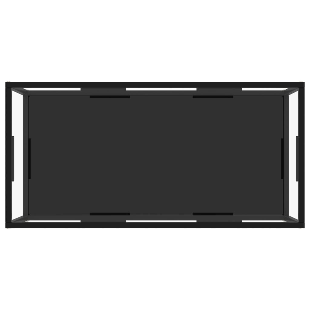 vidaXL Τραπεζάκι Σαλονιού Διαφανές / Μαύρο 100x50x35 εκ. Ψημένο Γυαλί