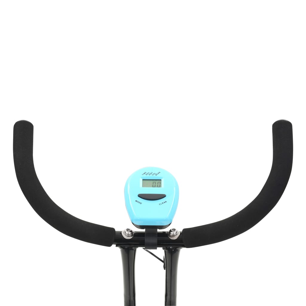vidaXL Ποδήλατο Γυμναστικής X-Bike με Αντίσταση Ιμάντα Μπλε