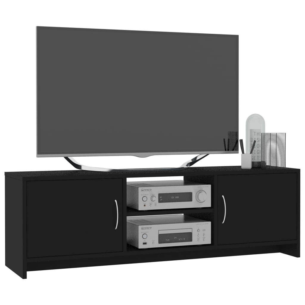 vidaXL Έπιπλο Τηλεόρασης Μαύρο 120 x 30 x 37,5 εκ. από Μοριοσανίδα