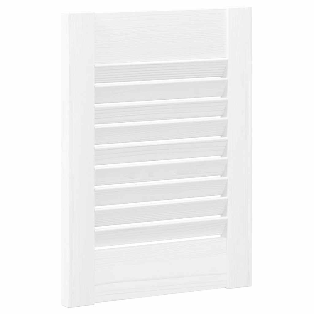 vidaXL Πόρτες ντουλαπιών Louvred Design 2 τεμάχια Λευκό 39,5x29,5 cm