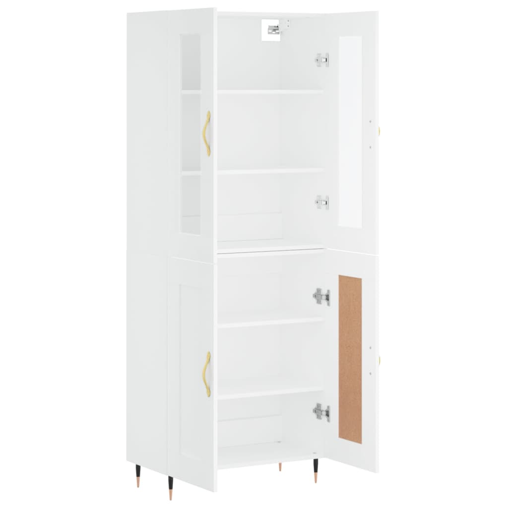 vidaXL Ντουλάπι Λευκό 69,5x34x180 εκ. από Επεξεργασμένο Ξύλο