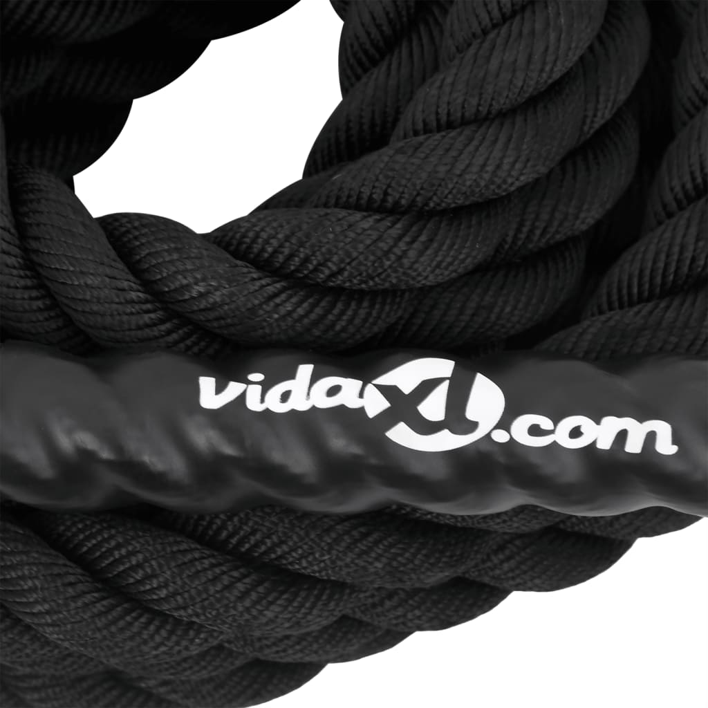 vidaXL Σχοινί Εκγύμνασης Μαύρο 6 μ. 4,5 κιλά. από Πολυεστέρα