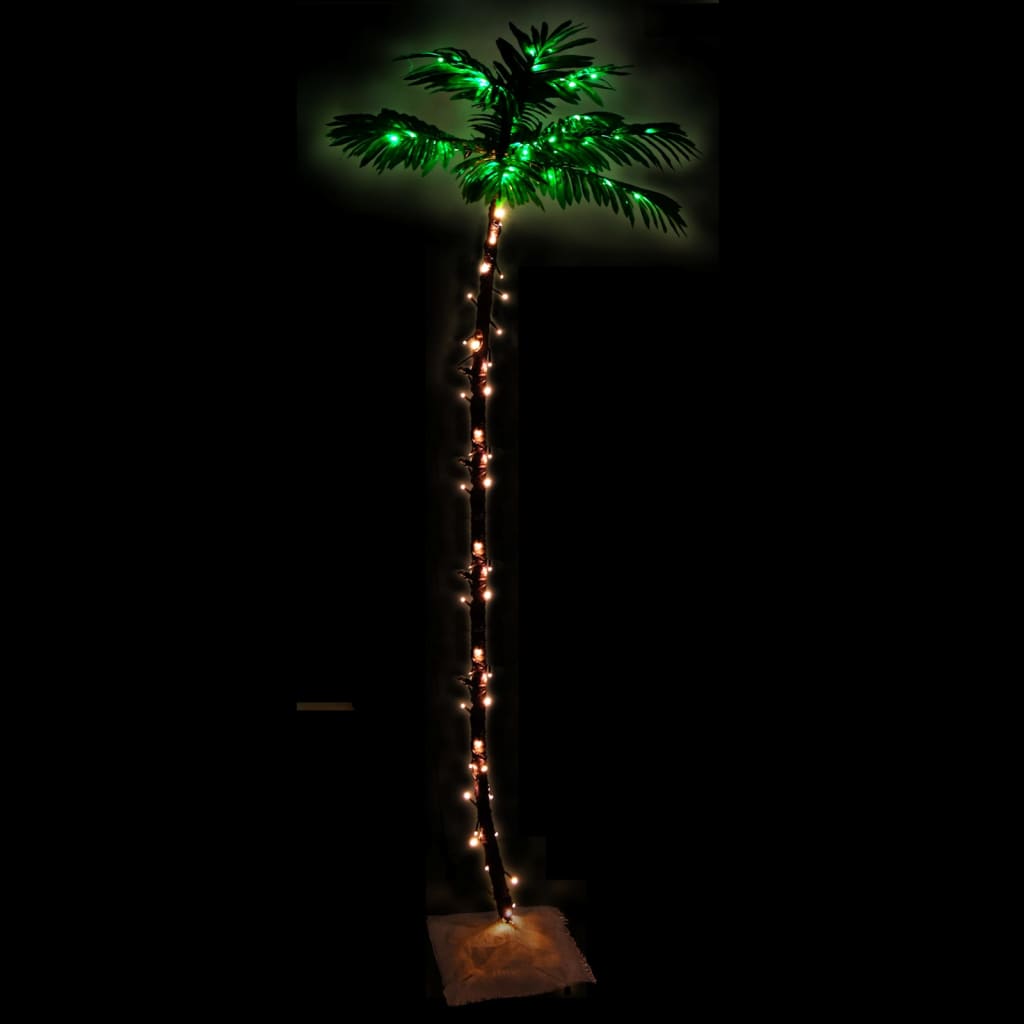vidaXL Δέντρο Φοίνικας με 136 LED Θερμό Λευκό 220 εκ.