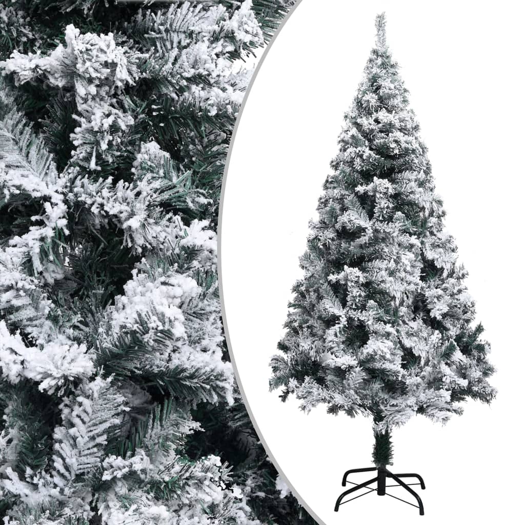vidaXL Χριστουγεννιάτικο Δέντρο Τεχνητό με Χιόνι Πράσινο 180 εκ.