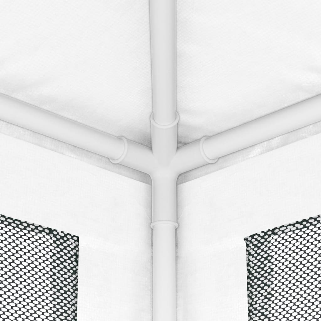 vidaXL Τέντα Εκδηλώσεων με 4 Τοιχώματα με Δίχτυ Λευκή 4 x 4 μ.