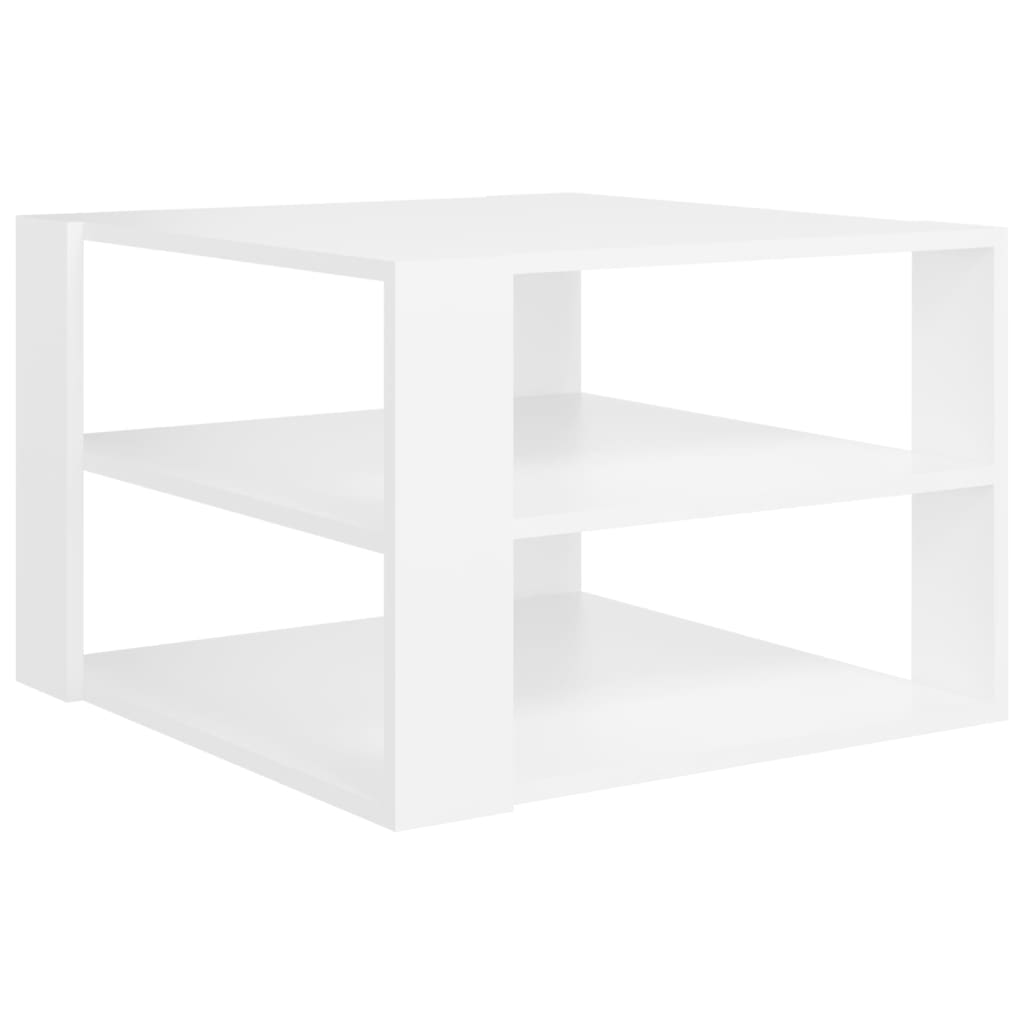 vidaXL Τραπεζάκι Σαλονιού Λευκό 60 x 60 x 40 εκ. από Μοριοσανίδα