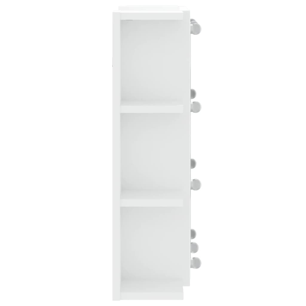 vidaXL Έπιπλο Καθρέπτη με LED Λευκό 70 x 16,5 x 60 εκ.