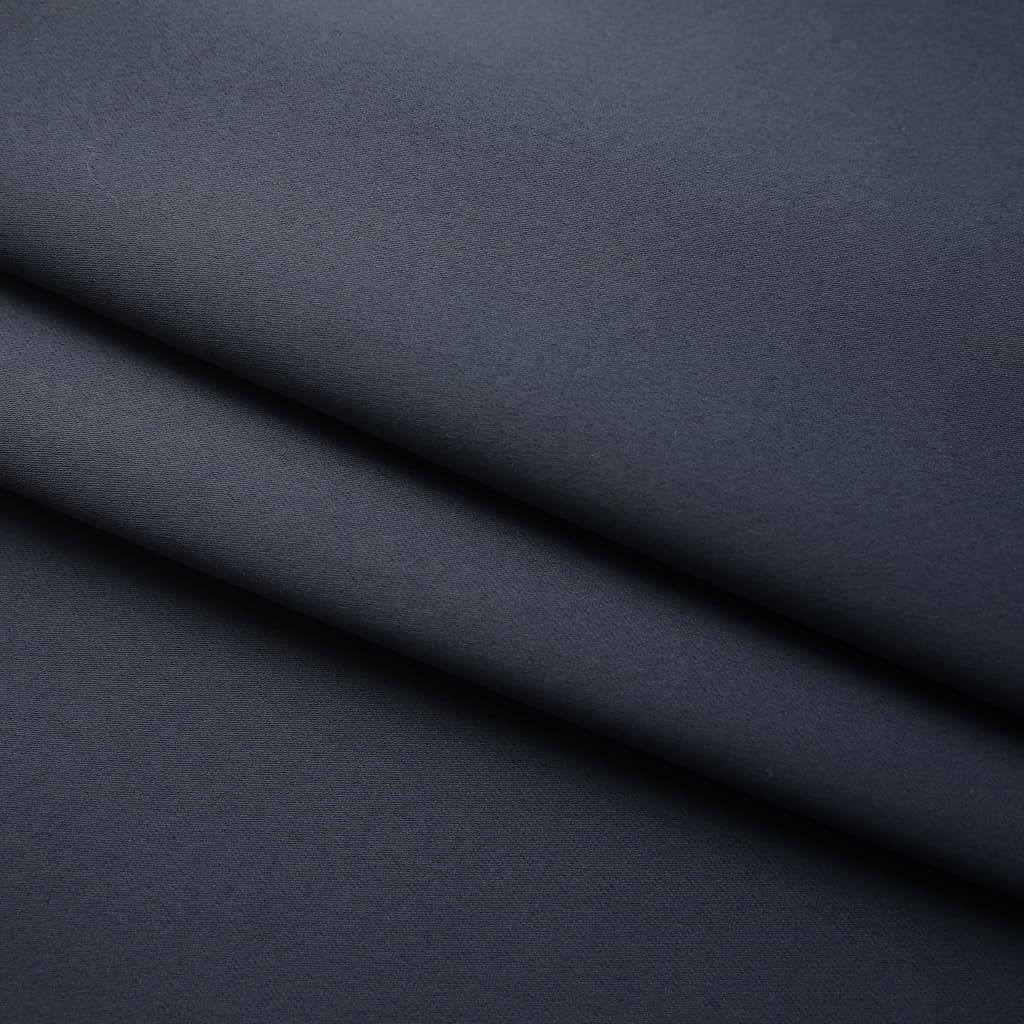 vidaXL Κουρτίνα Συσκότισης με Γάντζους Ανθρακί 290 x 245 εκ.