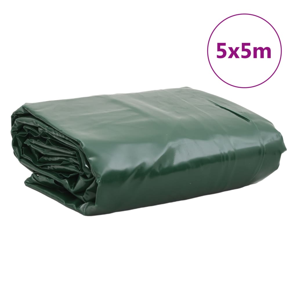 vidaXL Μουσαμάς Πράσινος 5 x 5 μ. 650 γρ./μ²