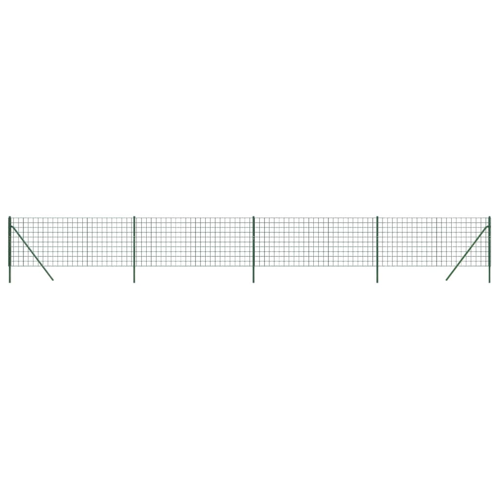 vidaXL Συρματόπλεγμα Περίφραξης Πράσινο 0,8x10 μ. Γαλβανισμένο Ατσάλι