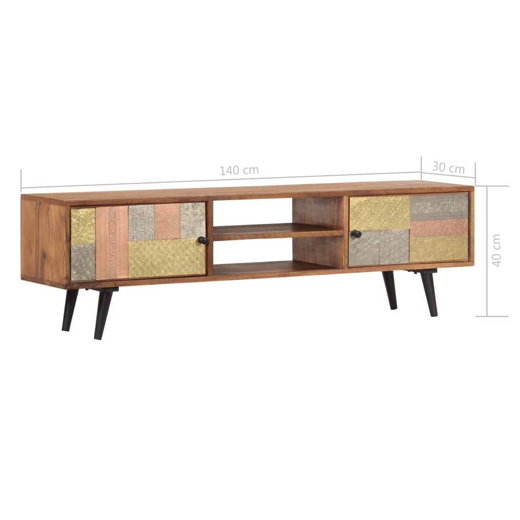vidaXL Έπιπλο Τηλεόρασης 140 x 30 x 40 εκ. από Μασίφ Ξύλο Ακακίας