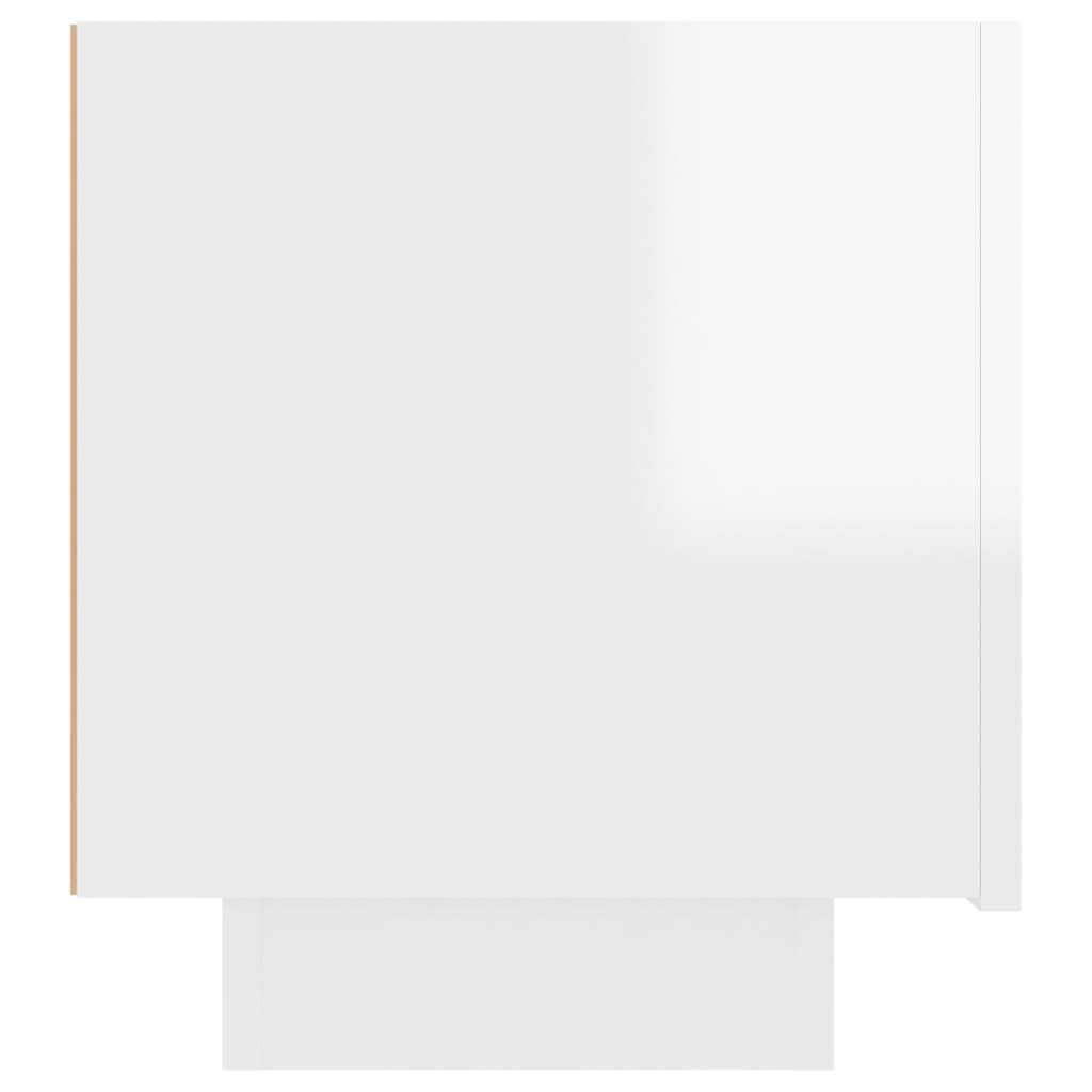 vidaXL Κομοδίνο Γυαλιστερό Λευκό 100 x 35 x 40 εκ. από Μοριοσανίδα