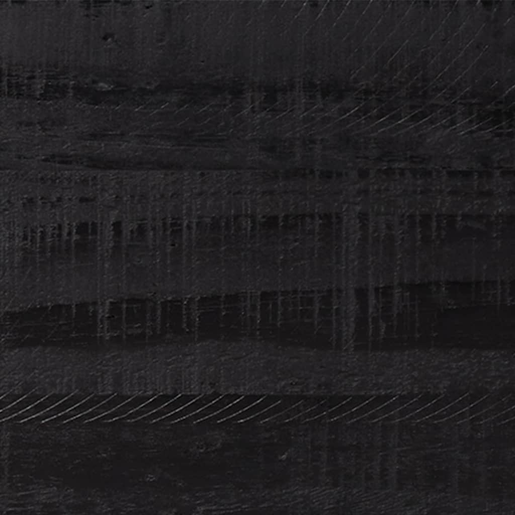 vidaXL Κομοδίνο Μαύρο 36 x 30 x 45 εκ. από Μασίφ Ξύλο Πεύκου